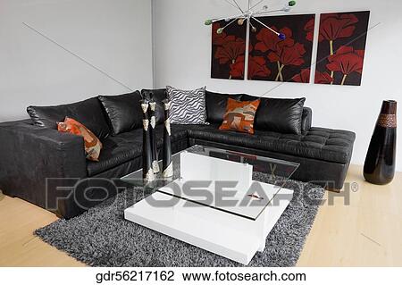 Interiors of a living room View Large Photo Image Stock Image - Interiors of a living room. Fotosearch