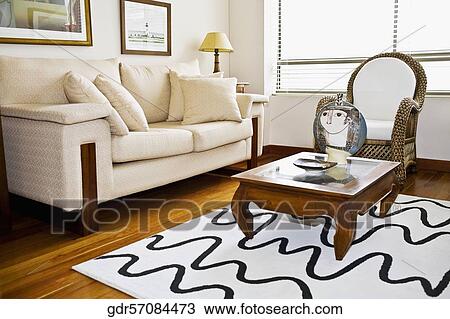 Interiors of a living room View Large Photo Image Stock Image - Interiors of a living room. Fotosearch