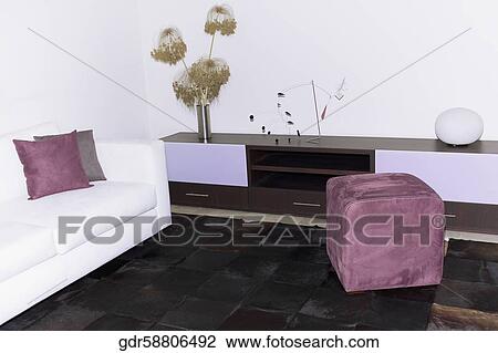 Interiors of a living room View Large Photo Image Stock Image - Interiors of a living room. Fotosearch