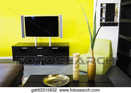 Interiors of a living room View Large Photo Image Stock Image - Interiors of a living room. Fotosearch