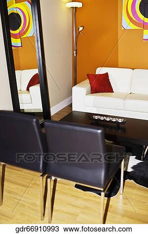 Interiors of a living room View Large Photo Image Stock Image - Interiors of a living room. Fotosearch