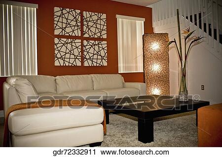 Interiors of a living room View Large Photo Image Stock Image - Interiors of a living room. Fotosearch