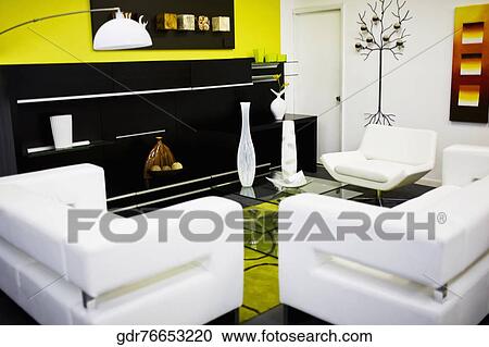 Interiors of a living room View Large Photo Image Stock Image - Interiors of a living room. Fotosearch