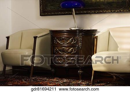 Stock Image - Interiors of a living room. Fotosearch