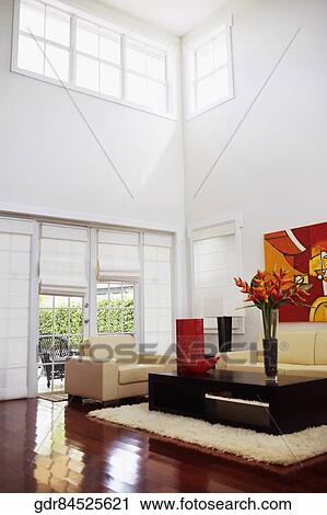 Stock Image - Interiors of a living room. Fotosearch