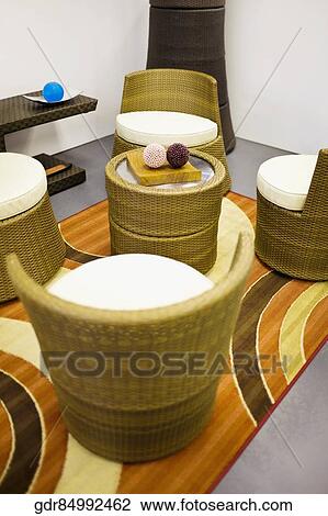 Stock Image - Interiors of a living room. Fotosearch