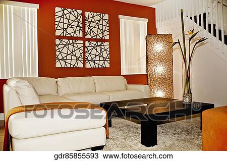 Interiors of a living room View Large Photo Image Stock Image - Interiors of a living room. Fotosearch