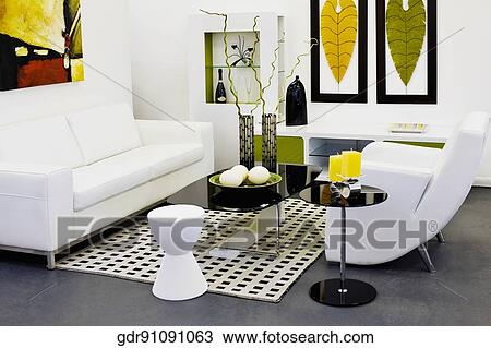 Interiors of a living room View Large Photo Image Stock Image - Interiors of a living room. Fotosearch