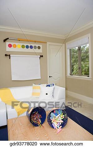 Stock Image - Interiors of a living room. Fotosearch