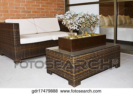 Stock Photo - Interiors of a living room. Fotosearch