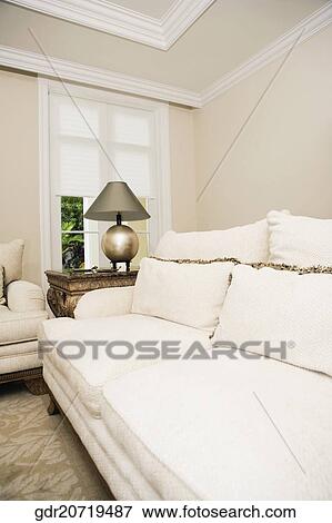 Stock Photo - Interiors of a living room. Fotosearch