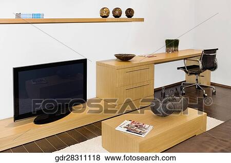 Interiors of a living room View Large Photo Image Stock Photo - Interiors of a living room. Fotosearch