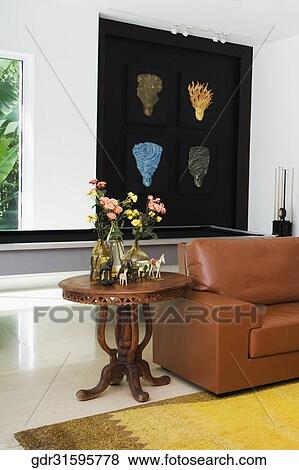 Interiors of a living room View Large Photo Image Stock Photo - Interiors of a living room. Fotosearch