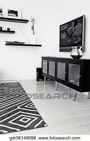 Interiors of a living room View Large Photo Image Stock Photo - Interiors of a living room. Fotosearch