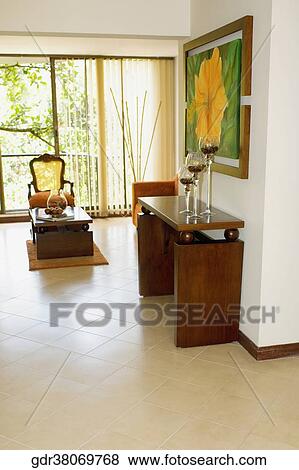Interiors of a living room View Large Photo Image Stock Photo - Interiors of a living room. Fotosearch