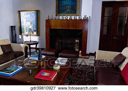Interiors of a living room View Large Photo Image Stock Photo - Interiors of a living room. Fotosearch