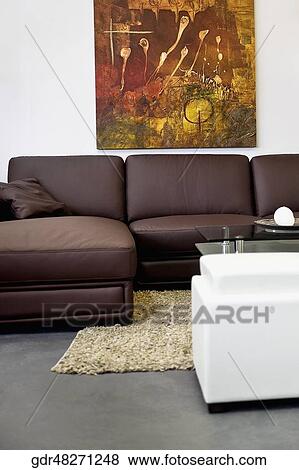 Stock Photo - Interiors of a living room. Fotosearch