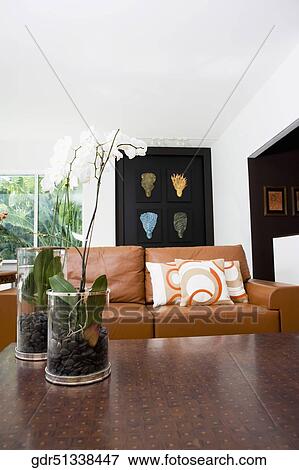 Interiors of a living room View Large Photo Image Stock Photo - Interiors of a living room. Fotosearch