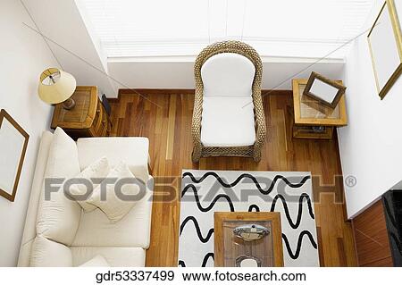 Stock Photo - Interiors of a living room. Fotosearch