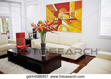 Interiors of a living room View Large Photo Image Stock Photo - Interiors of a living room. Fotosearch