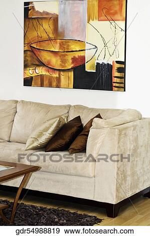 Interiors of a living room View Large Photo Image Stock Photo - Interiors of a living room. Fotosearch