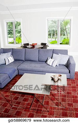 Interiors of a living room View Large Photo Image Stock Photo - Interiors of a living room. Fotosearch