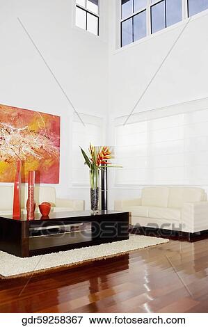 Interiors of a living room View Large Photo Image Stock Photo - Interiors of a living room. Fotosearch