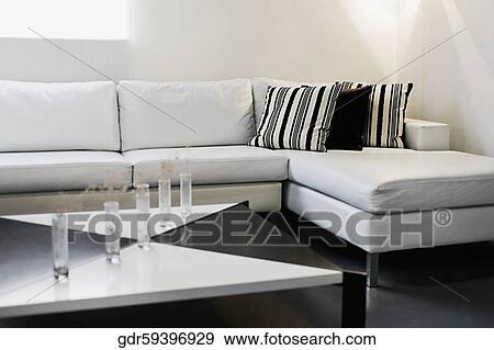 Interiors of a living room View Large Photo Image Stock Photo - Interiors of a living room. Fotosearch