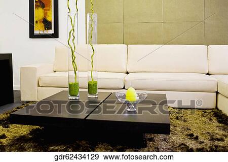 Stock Photo - Interiors of a living room. Fotosearch