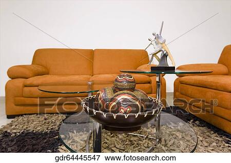 Stock Photo - Interiors of a living room. Fotosearch