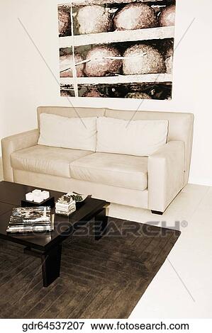 Stock Photo - Interiors of a living room. Fotosearch