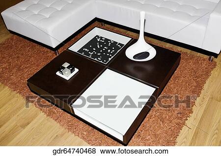 Stock Photo - Interiors of a living room. Fotosearch
