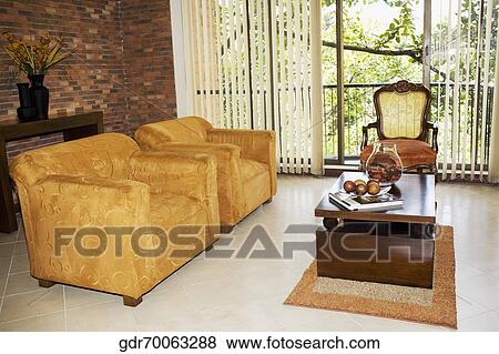 Interiors of a living room View Large Photo Image Stock Photo - Interiors of a living room. Fotosearch