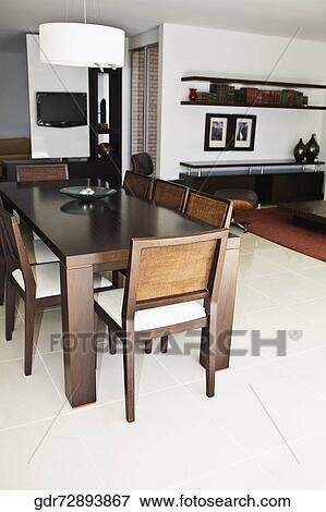 Stock Photo - Interiors of a living room. Fotosearch