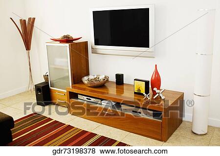 Interiors of a living room View Large Photo Image Stock Photo - Interiors of a living room. Fotosearch
