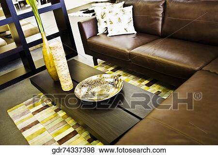 Interiors of a living room View Large Photo Image Stock Photo - Interiors of a living room. Fotosearch
