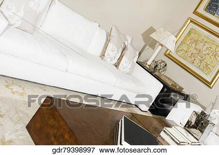 Stock Photo - Interiors of a living room. Fotosearch