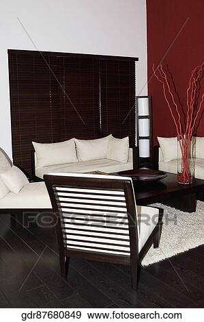 Stock Photo - Interiors of a living room. Fotosearch