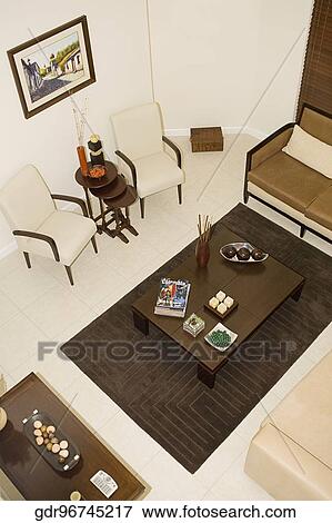 Interiors of a living room View Large Photo Image Stock Photo - Interiors of a living room. Fotosearch