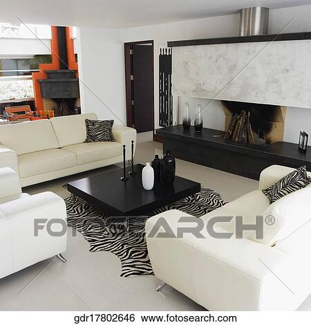 Interiors of a living room View Large Photo Image Stock Photograph - Interiors of a living room. Fotosearch