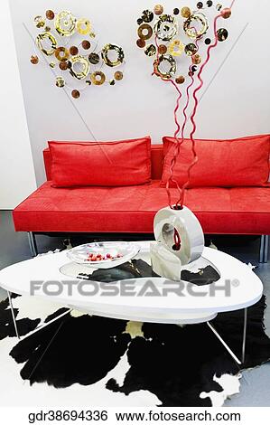 Interiors of a living room View Large Photo Image Stock Photograph - Interiors of a living room. Fotosearch