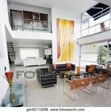 Interiors of a living room View Large Photo Image Stock Photograph - Interiors of a living room. Fotosearch