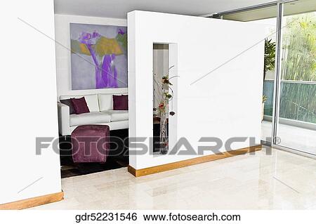 Interiors of a living room View Large Photo Image Stock Photograph - Interiors of a living room. Fotosearch