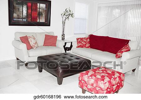 Interiors of a living room View Large Photo Image Stock Photograph - Interiors of a living room. Fotosearch