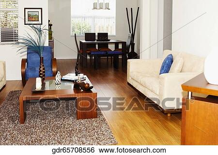 Interiors of a living room View Large Photo Image Stock Photograph - Interiors of a living room. Fotosearch