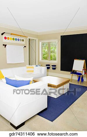 Interiors of a living room View Large Photo Image Stock Photograph - Interiors of a living room. Fotosearch