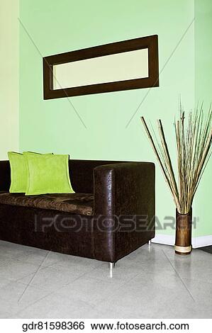 Stock Photograph - Interiors of a living room. Fotosearch