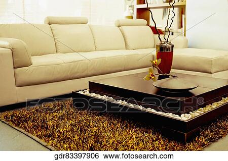 Interiors of a living room View Large Photo Image Stock Photograph - Interiors of a living room. Fotosearch