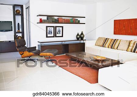 Interiors of a living room View Large Photo Image Stock Photograph - Interiors of a living room. Fotosearch