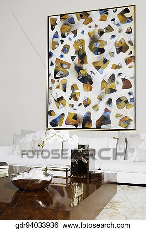 Interiors of a living room View Large Photo Image Stock Photograph - Interiors of a living room. Fotosearch